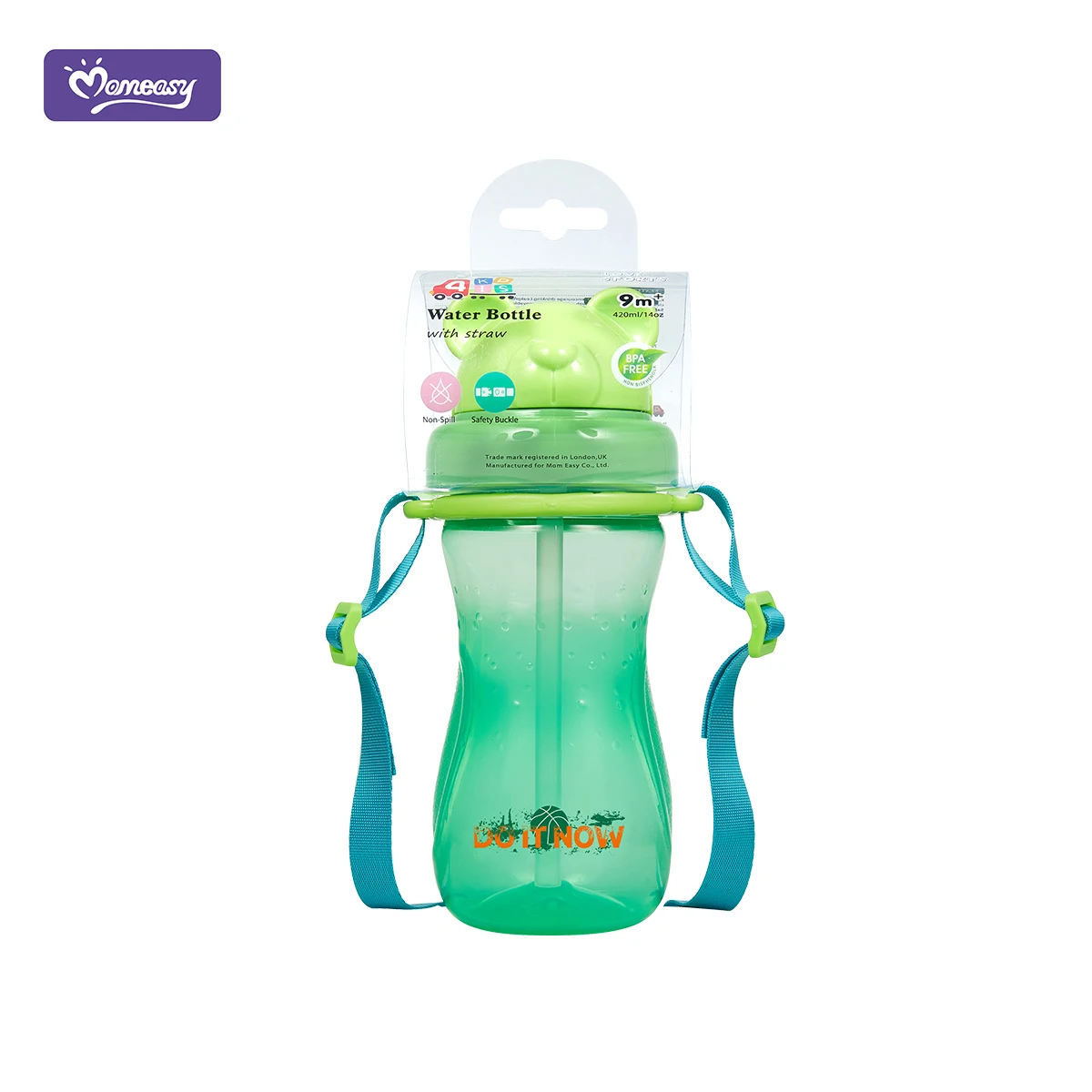 Leakproof Kids Water Bottle,420ml Baby Cup With Straw, Bpa Free Sports Water Bottle For Kids
