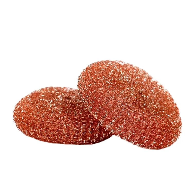 15g Hot Selling 100% Pure Copper Mesh Cleaning Scourer Ball Kitchen Cleaning Ball Copper Wool Scourer