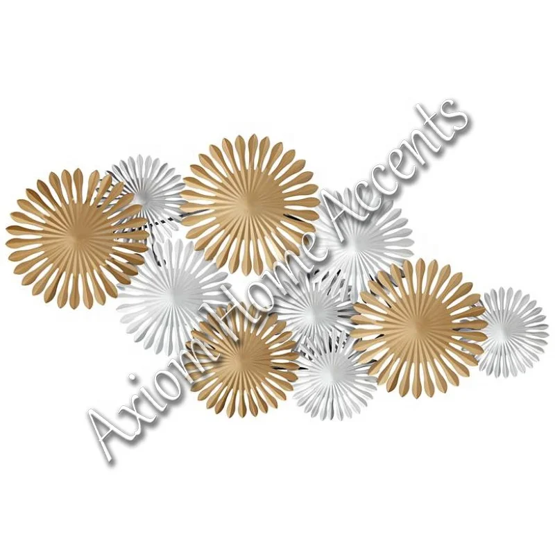 Contemporary Metal Wall Decor with Geometric Design Handcrafted Accent for Stylish Home Interiors By Axiom Home Accents