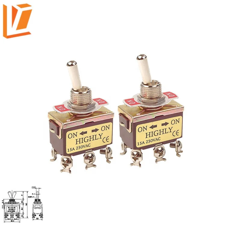 eu standard togglelever light brass switch