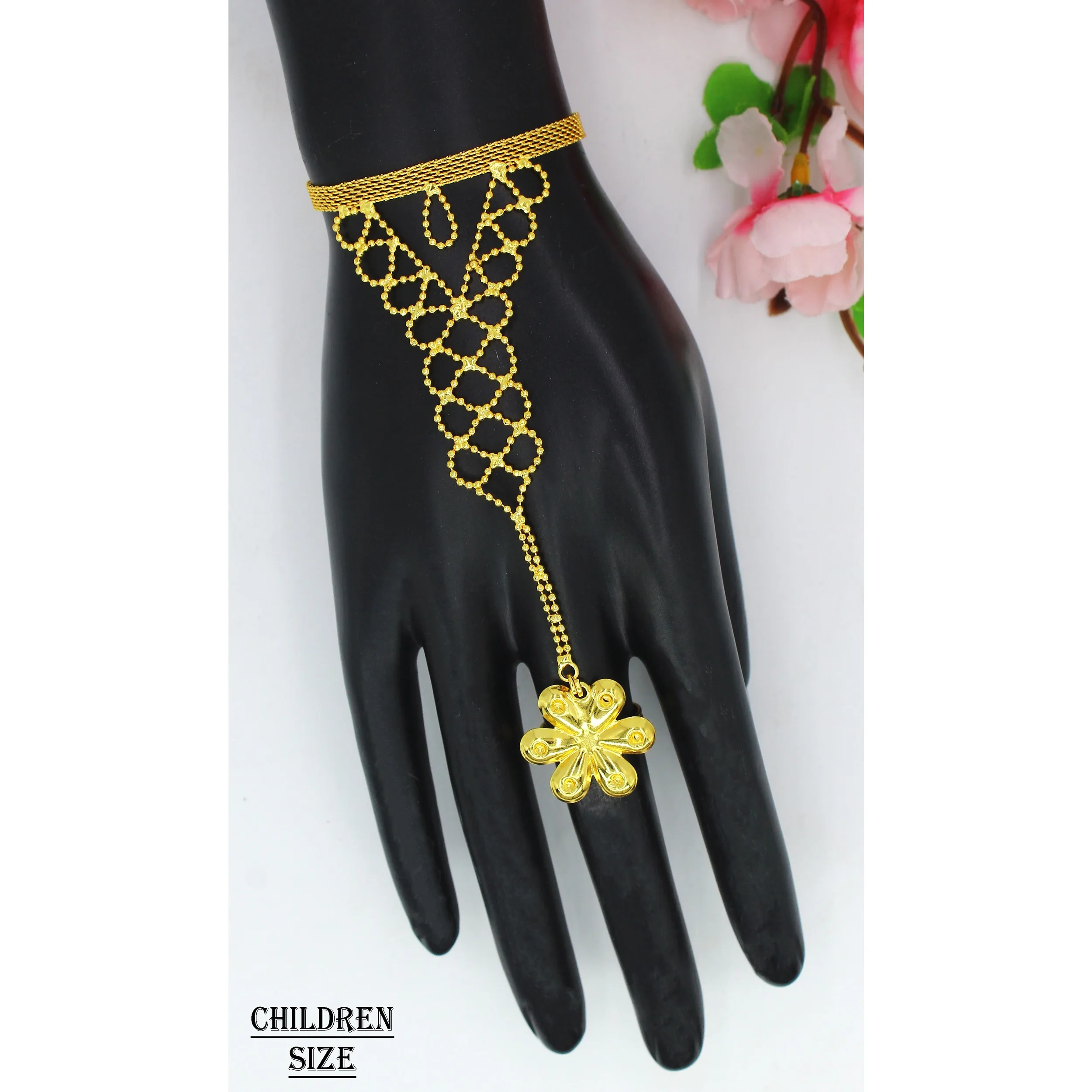 bracelet Jewelry  wholesale price women baby jewellery dubai indian gold plated kids brass material dubai jewelry indian