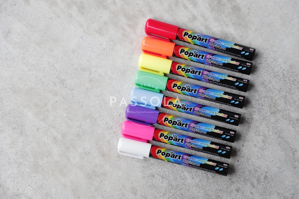 4.5mm Fine Bullet or Chisel Nib Fluorescent Pen Erasable Liquid Chalk Marker 50 colors