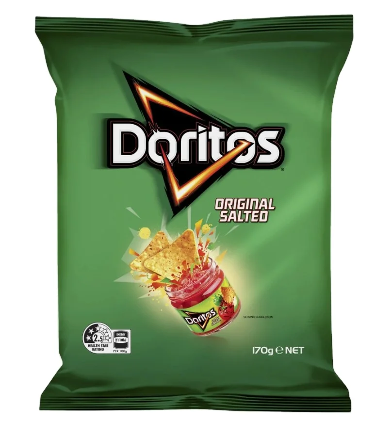 Doritos Corn Chips Share Pack Multiple Flavors 170g - Cheese -Nacho Cheese - Original Salted - Mexicana