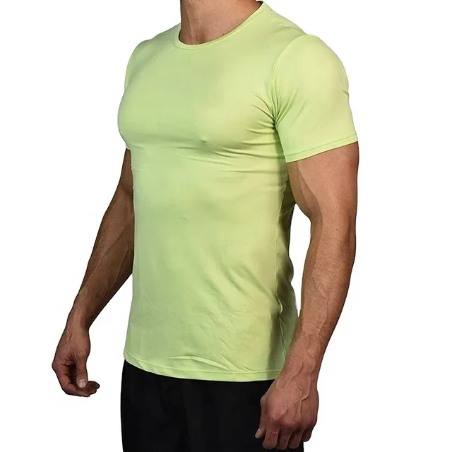 Оптовая продажа весна-лето горячие поступления топы для фитнеса с коротким рукавом спортивная одежда тренажерного зала футболка без рисунка на заказ простая Мужская