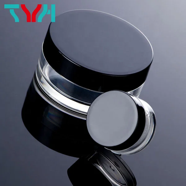 5 мл прозрачная банка для домашних животных с акриловой черной круглой крышкой (IN05)