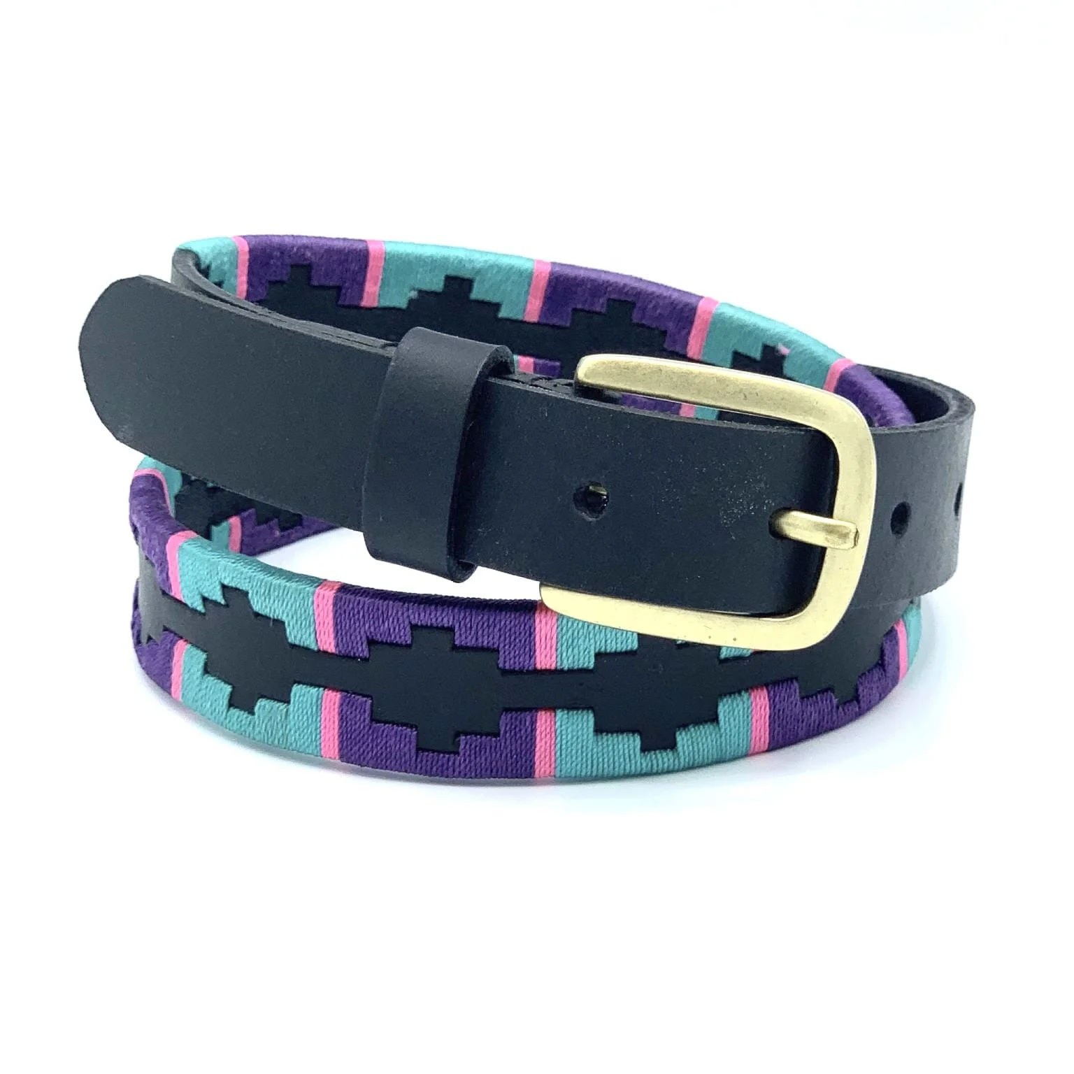 Wholesale Premium Argentina Leather polo Embroidery Belts High Quality handstitched English horse racing products from India