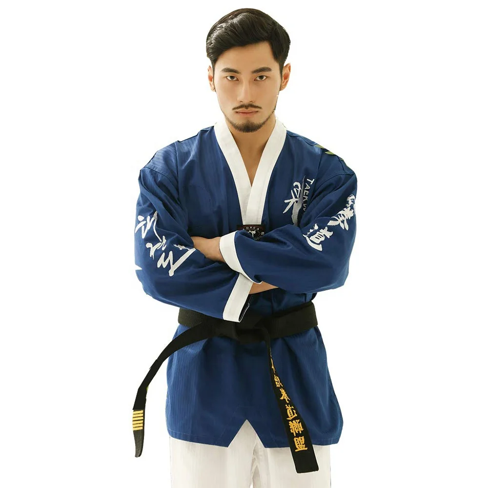  Униформа для тхэквондо из дышащего хлопка базовая униформа взрослых карате добока мужчин и женщин детей