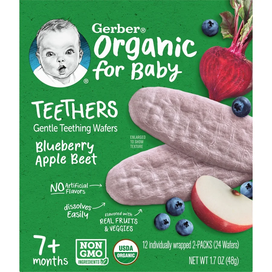 Gerber Organic Blueberry Apple Beet Teethers