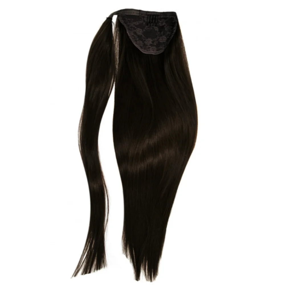 20 Inch Virgin Vietnamese Hair Ponytail Clip in Human Hair Extensions Body Wavy Natural Wavy Ponytail Wrap Hairpiece 150g/pcs