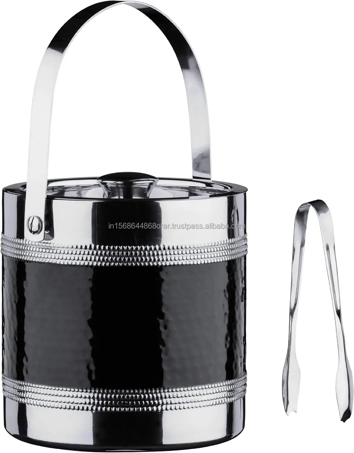 Champagne bottle Double wall ice bucket Stainless steel in enamel & Shiny polish for party occasions & cocktail parties