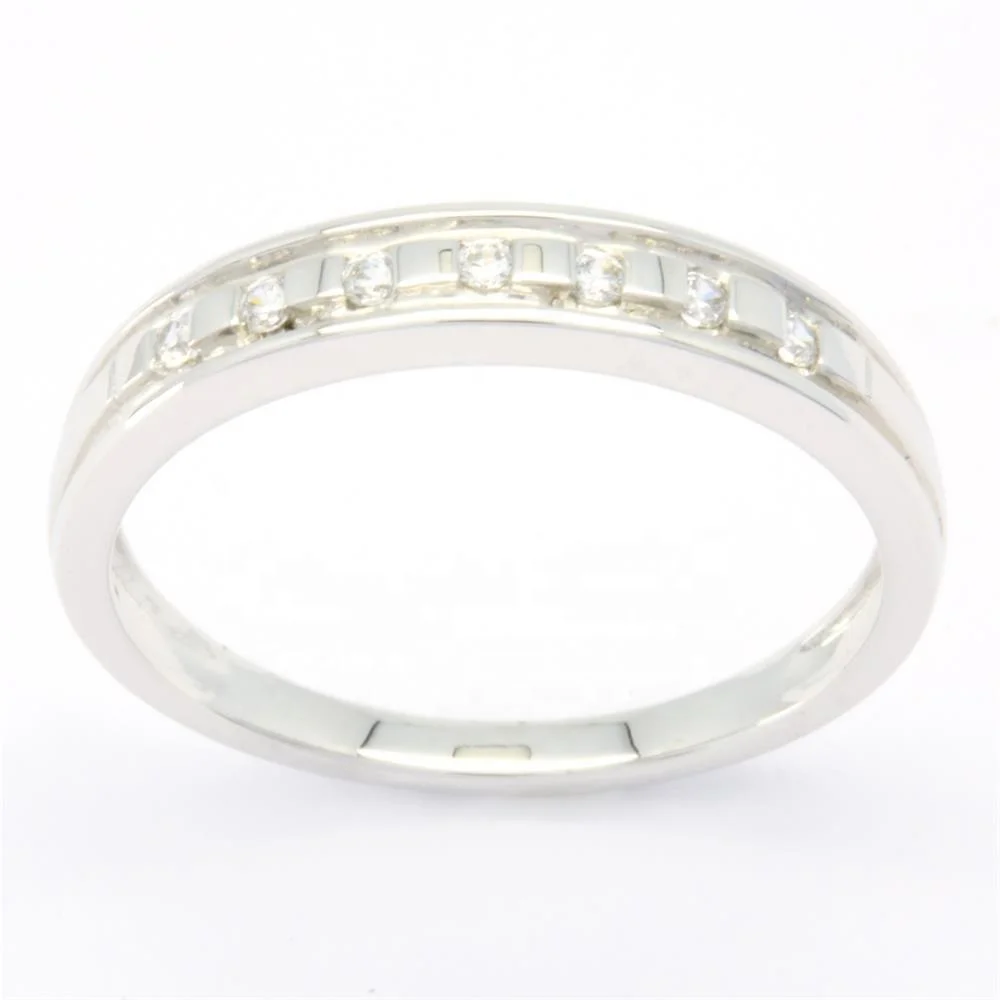 Engagement Best Choose Fine Jewelry Custom Made 100% Natural Diamond Real 18K White Gold Eternity Band Wedding Ring