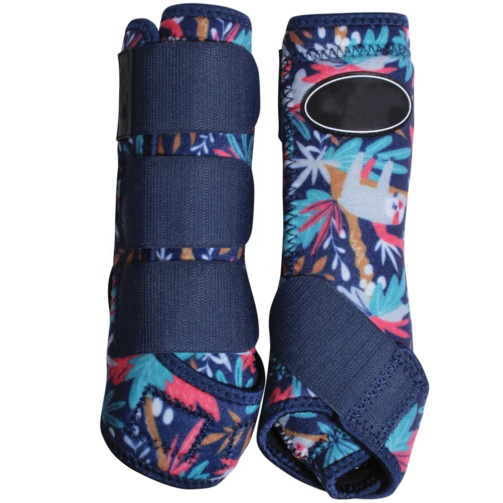 Таможня напечатала с собственным напечатанным логотипом лошади летают ботинки ступить защитного кожуха набор из 4 обертывания ног спортивные Верховая езда Fly сапоги наборы для ухода за кожей