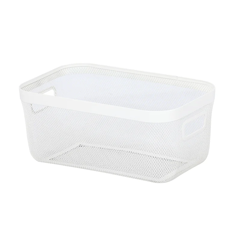 Iron Wire Metal Laundry Storage Basket for Cleaning and Organizing Clothing for Bathroom Use