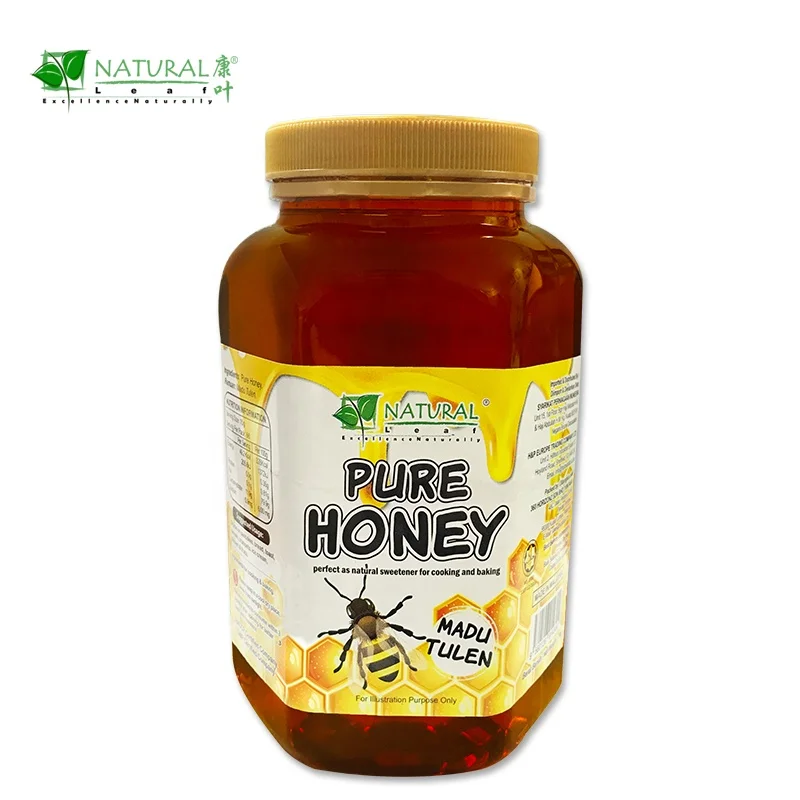 1kg Natural Leaf Pure Honey with Hexagon shape bottle