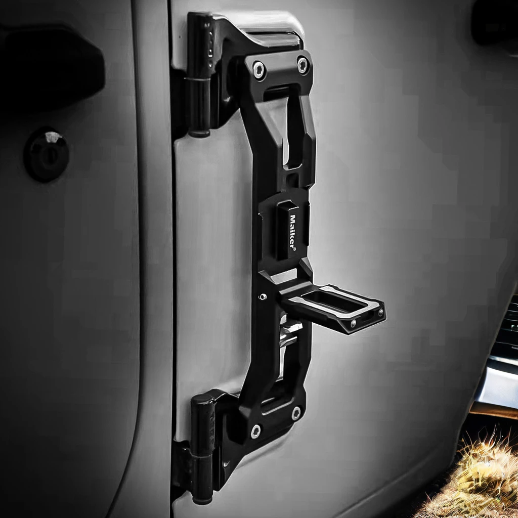 Алюминиевый роскошный автомобильный аксессуар складная боковая ножная педаль с дверным шарниром и открывалкой для бутылок Jeep Wrangler Jk JL