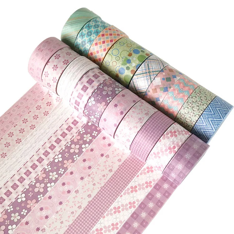 Wholesale Basic Creative Pattern Tape Planner Tape Decorative Kawaii School Stationery Washi Tape