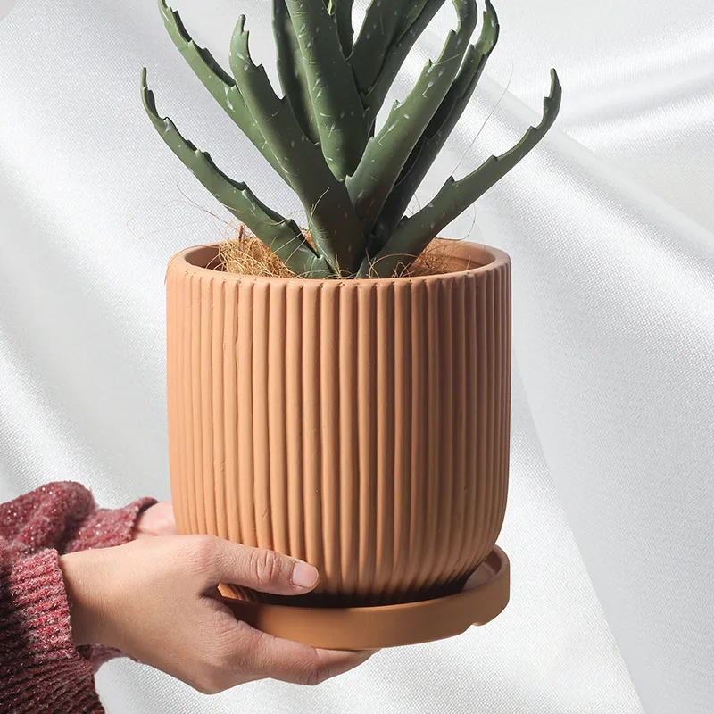 Nordic Style Modern Minimalist Color Ceramic Planter Pot Ceramic Garden Pots Flower Planters