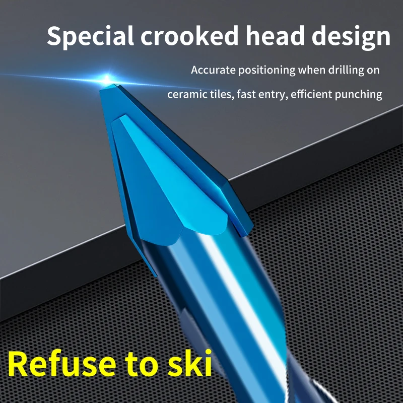 Multifunctional Eccentric Triangular Drill Bits,Hexagonal Shank Drill Bit Set For Tile,Concrete,Brick,Marble,Glass,Plastic,Wood