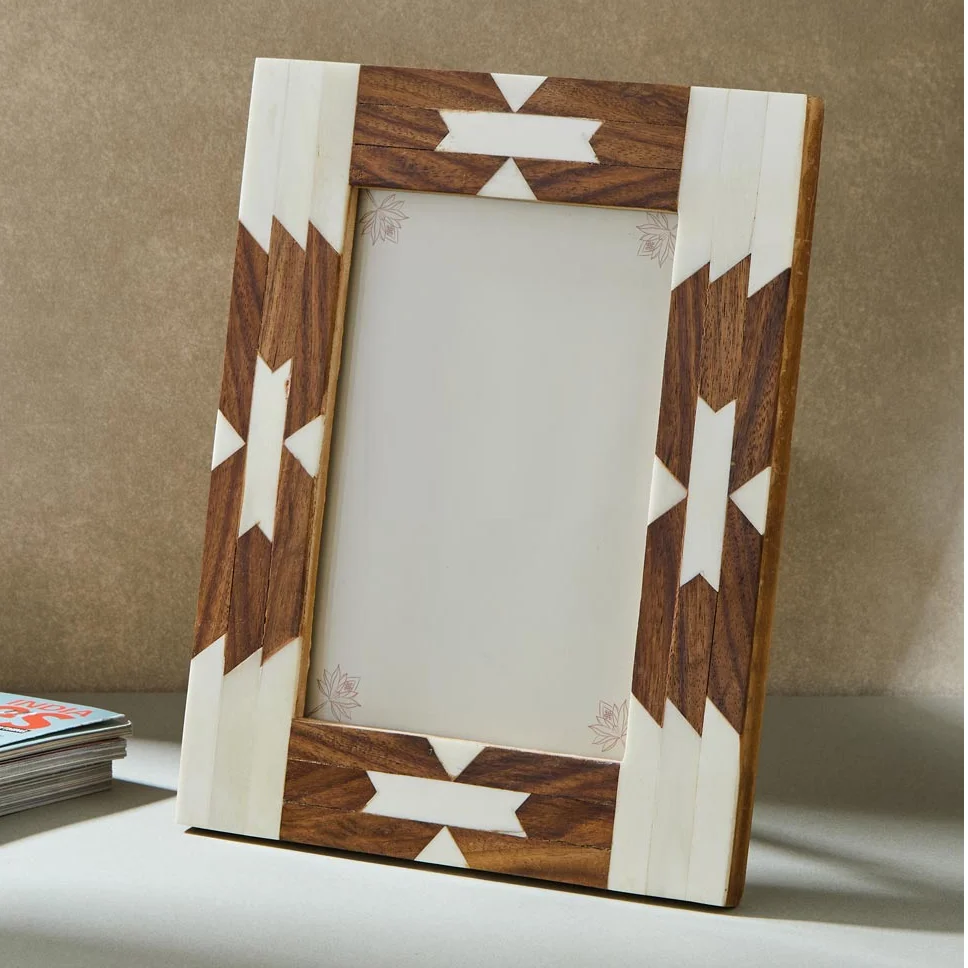 white And Black Bone Inlay Picture Photo In Best Quality Material For Home Decoration photo frame new look most sale