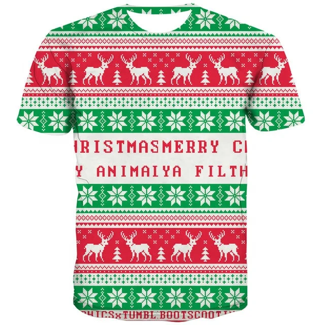 Breathable Oversize Tshirt T-Shirt Men Tree T-Shirts 3D Anime Clothes Christmas Gift Tshirts Casual Short Sleeve