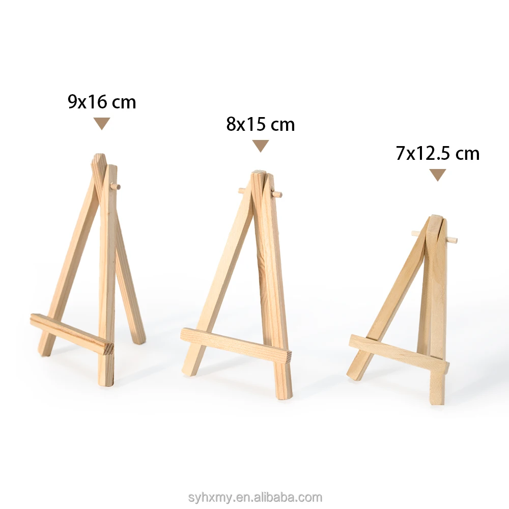 Mini Easel 7*12.5/8*15/9*16cm Triangular Art Display Stand For Kids Students Adult Artists Wooden Easel