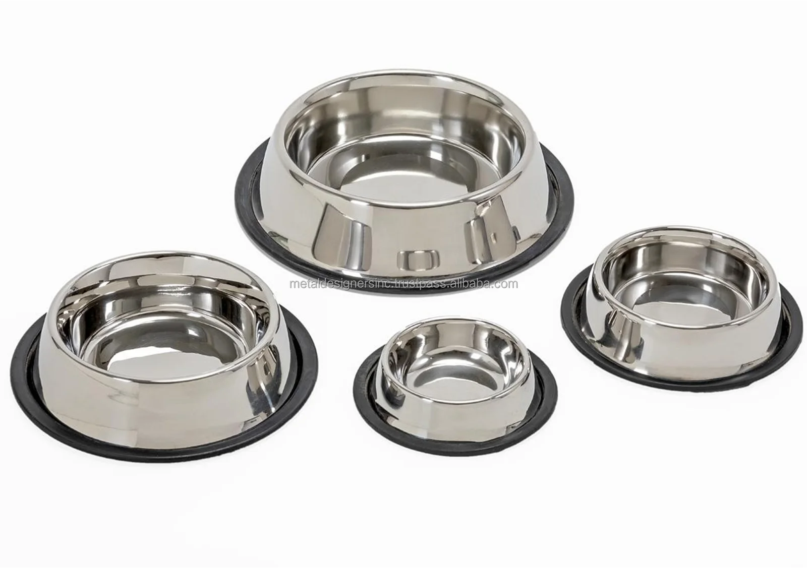 Stainless steel anti-skid JUMBO pet bowls cat and dogs deep bowls for water milk and food steel pet serving bowls