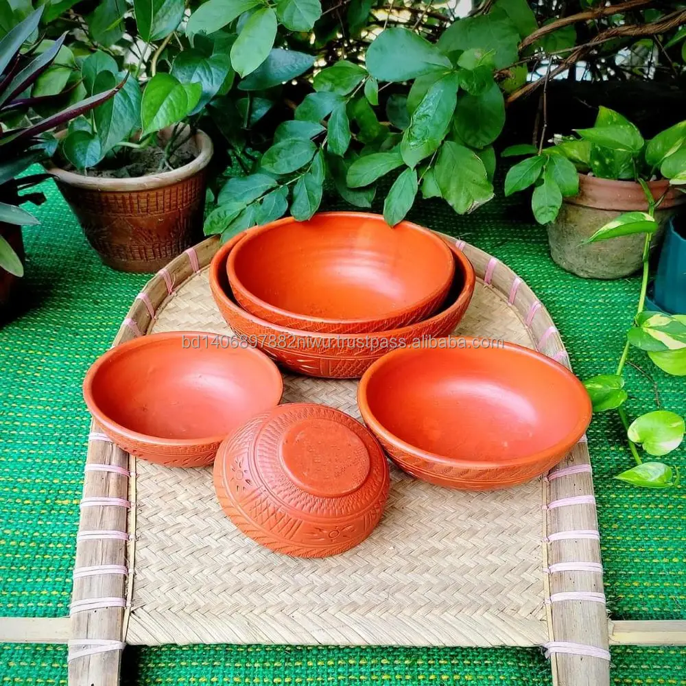 New Design Terra Cotta Tea Cup Set and Tea Pot Terra Cotta plate Pie Dish for dining  from Bangladesh