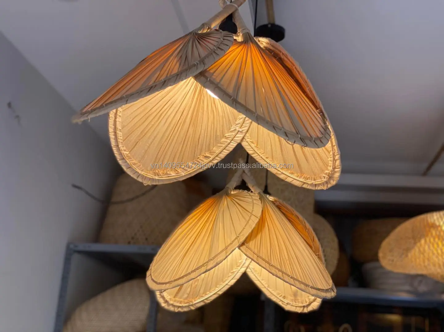 Натуральный абажур из пальмовых листьев/Бохо дизайн кулон свет/украшение сделано во Вьетнаме