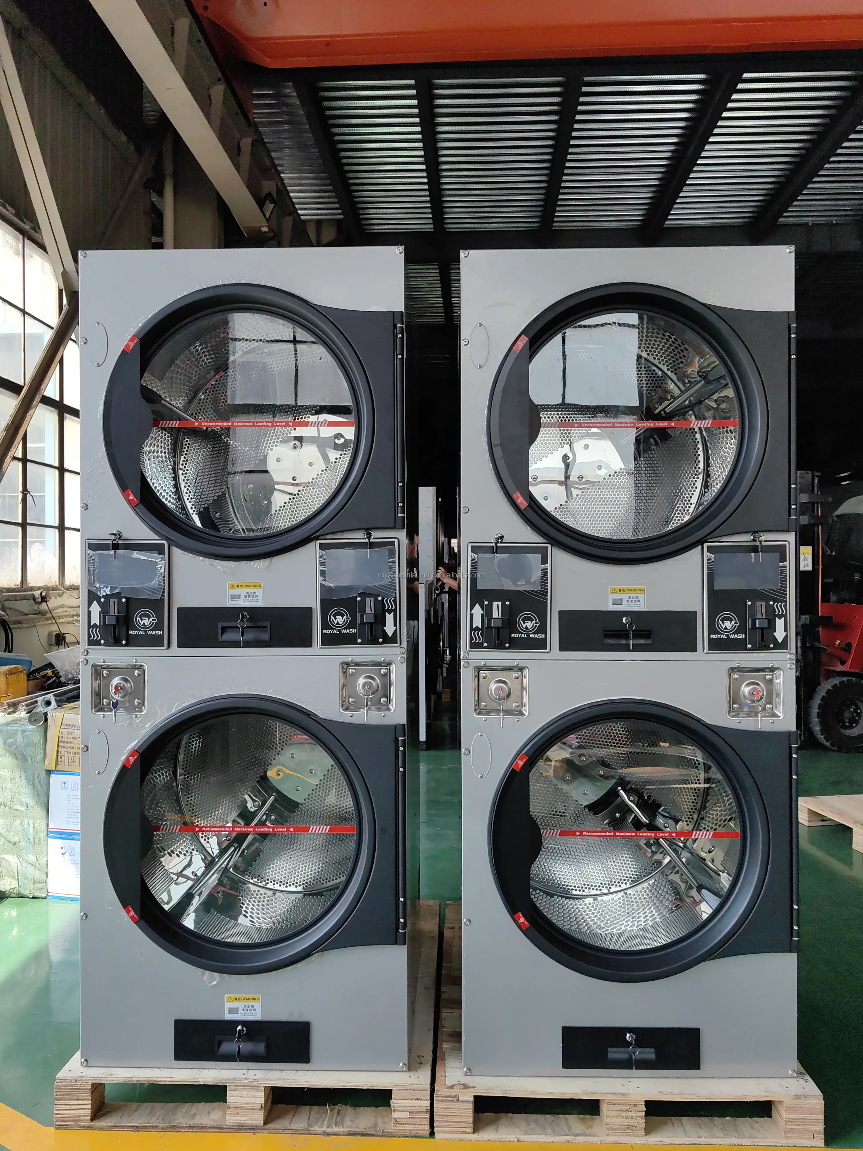 Commercial Laundry Equipment  Coin Operated laundry dryer machine  stack dryer  for Laundromat Self Service