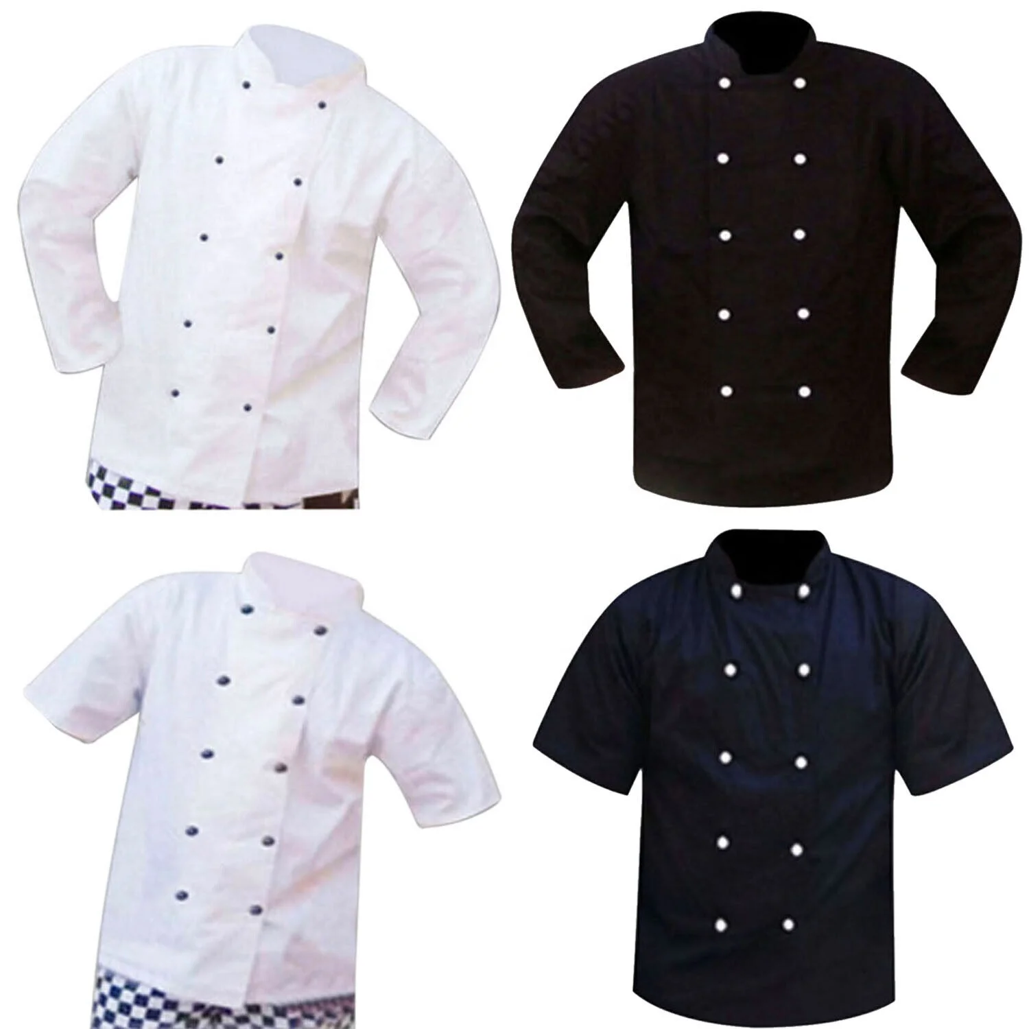 Customized Women Chef Jacket Hotel Uniform Cafe Men Chef Jacket Full Sleeve and Half Sleeve Shirt Kitchen Wear Jacket