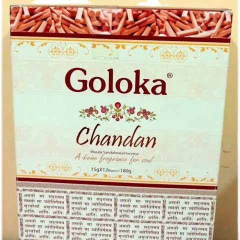 Палочки для благовоний из сандалового дерева Goloka Chandan Masala парфюм Agarbatti