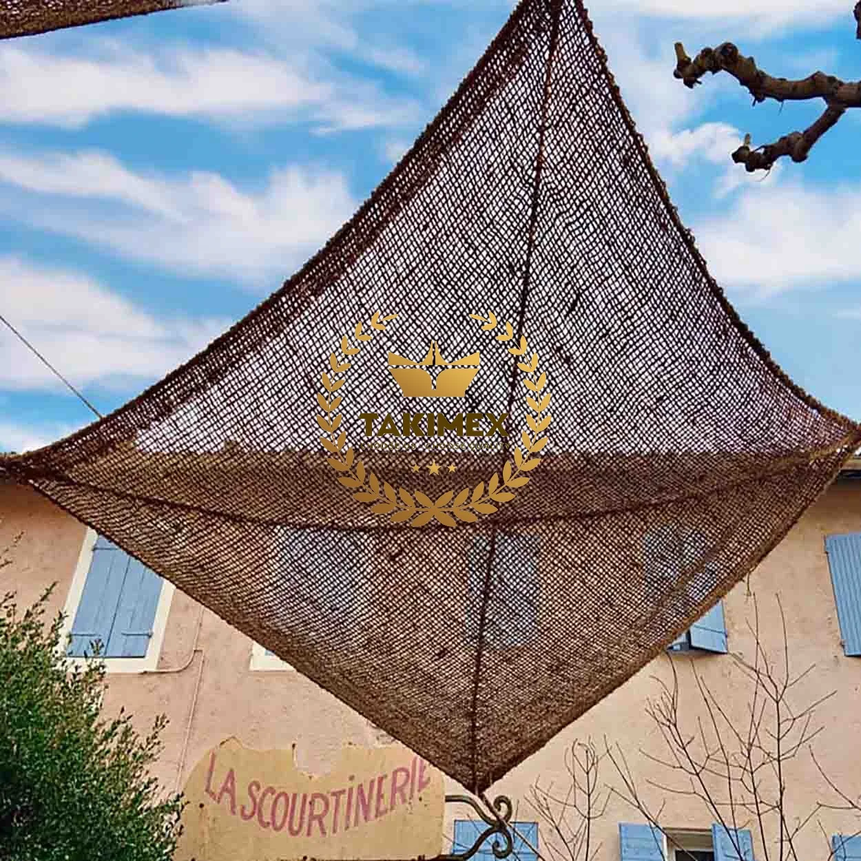 ARTISTICS COCONUT FIBER COIR SHADE SAIL - NATURAL COCONUT FIBER SHADE SAIL - SHADE SAIL FOR CAFES RESTAURANTS RESORT BEACH
