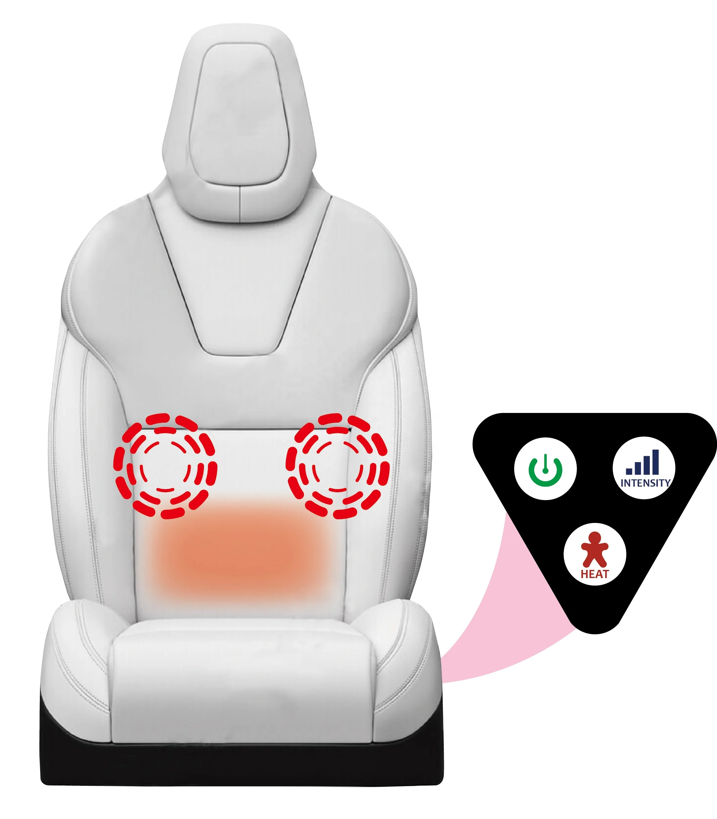 auto other spare massager electric vibration built-in system easy installation set up stress relief for driver | car accessories