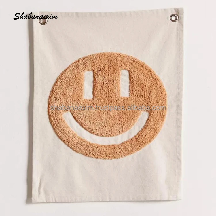 100% Cotton Woven Tufted Wall Hanging Handmade Indian Boho Canvas Luxury Home Wall Art Tapestry Manufacturer