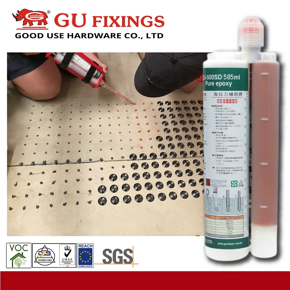 585ml two part cartridge epoxy adhesive for fixing anchor bolts