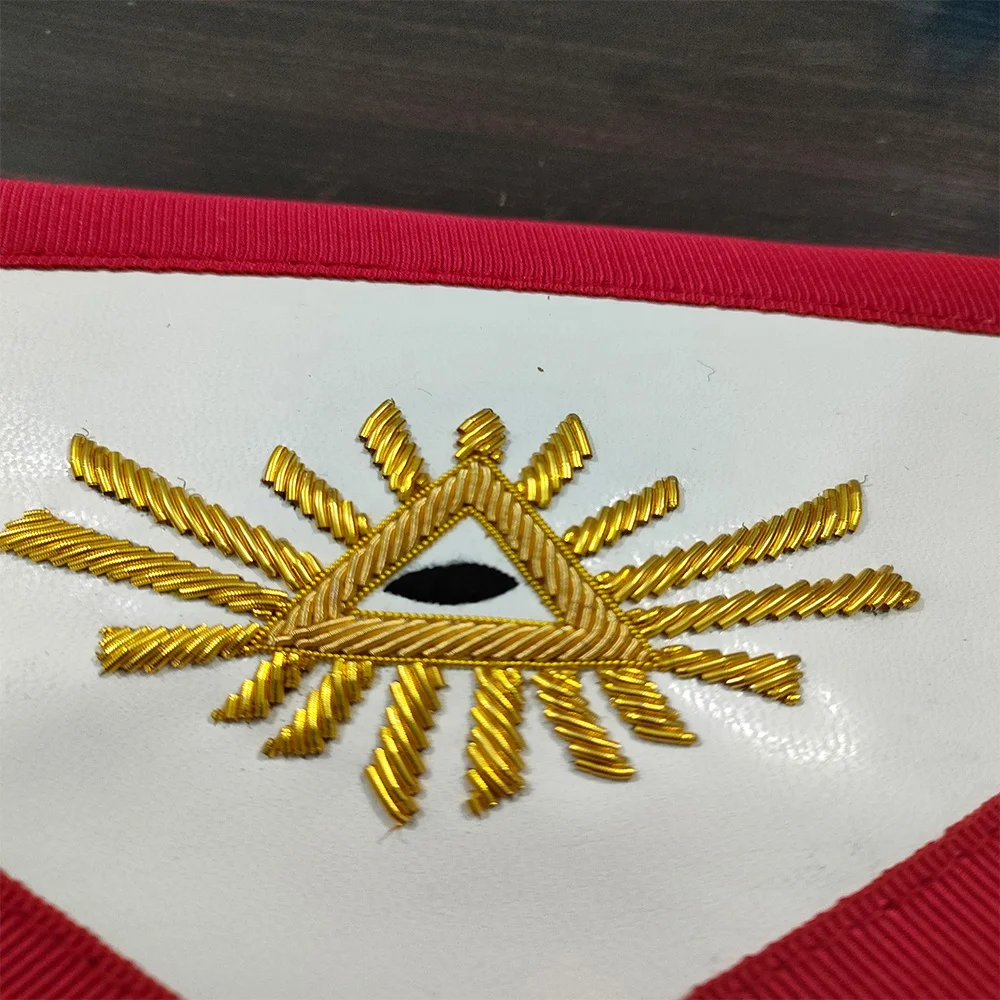 Масонский шотландский рит фартук Regalia с регулируемым ремнем и подложкой карманом