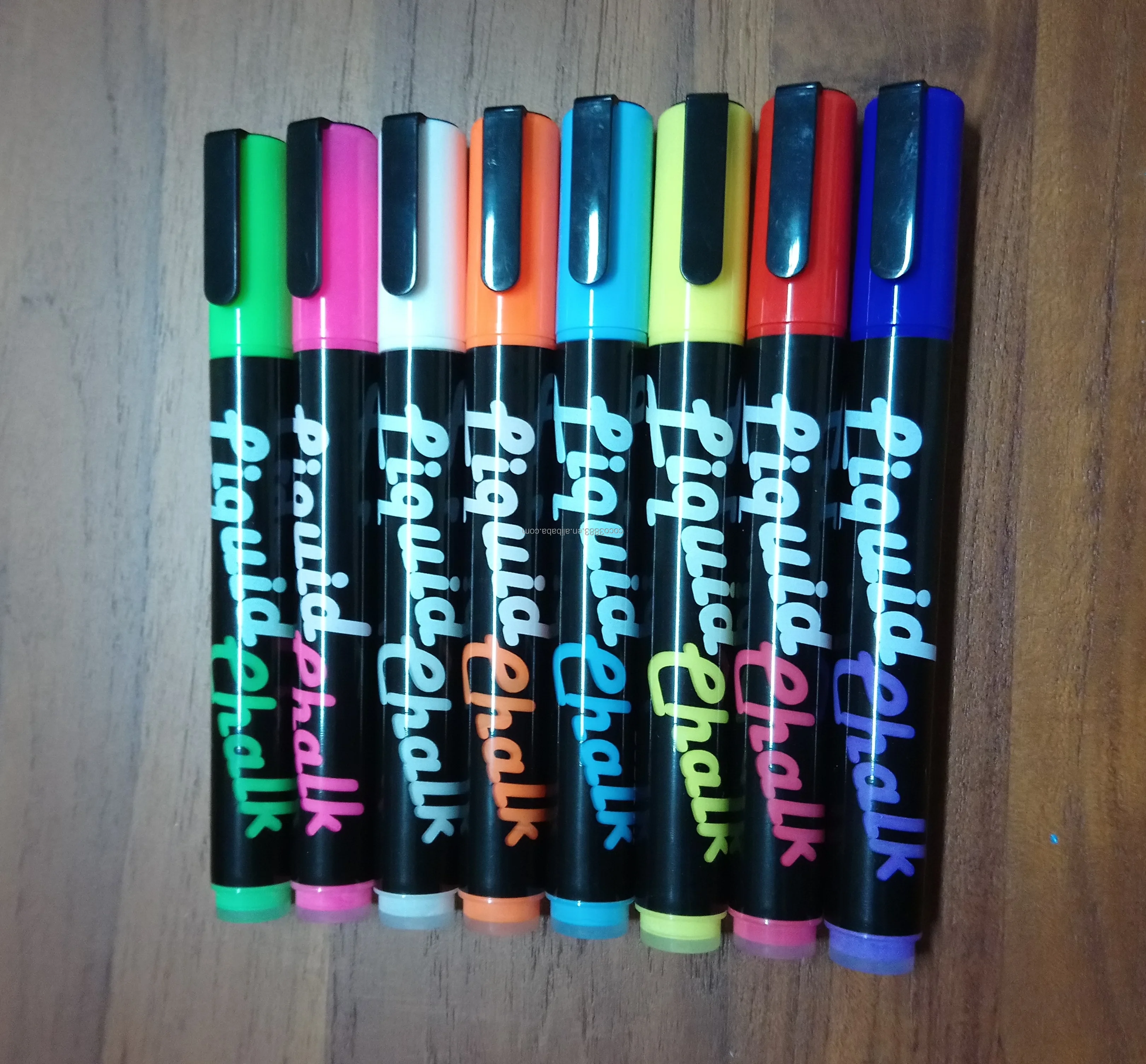 Square Nib 5 mm Fluorescent color Water based Erasable Liquid Chalk Marker 50 colors