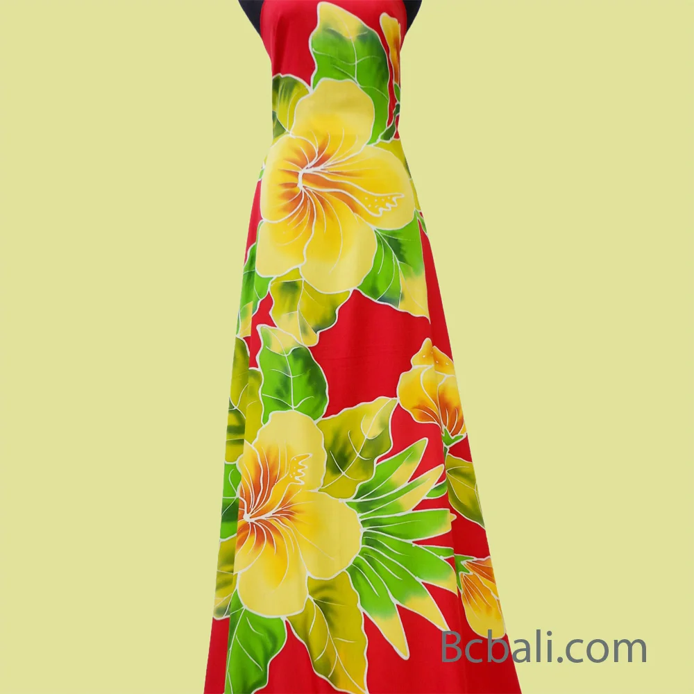 Pareo Summer beach wear sarong clothing body cover design hand painting floral Best  Quality from Bali