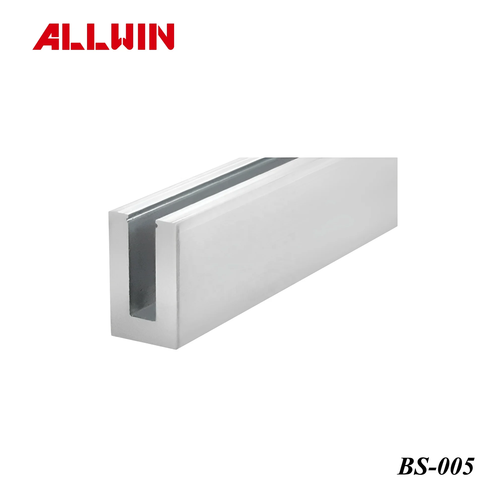 Modern Design Tempered Glass & Stainless Steel U Profile Channel for Hotel Use