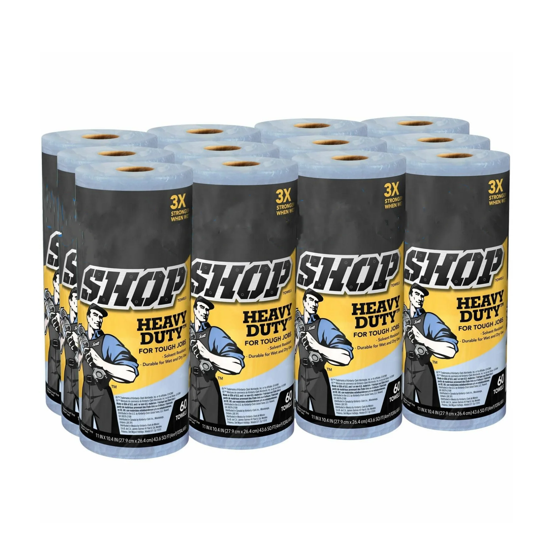Woodpulp PP shop towels heavy duty Disposable Industrial dry Cleaning cloth wipes rolls for Solvents