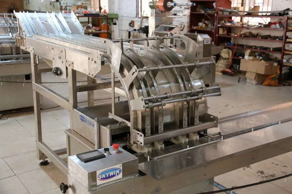 Automatic Loading Pilepack Biscuit Feeding and Packing Machine Two SK-530 biscuits packaging equipment (6 lanes auto feeder)