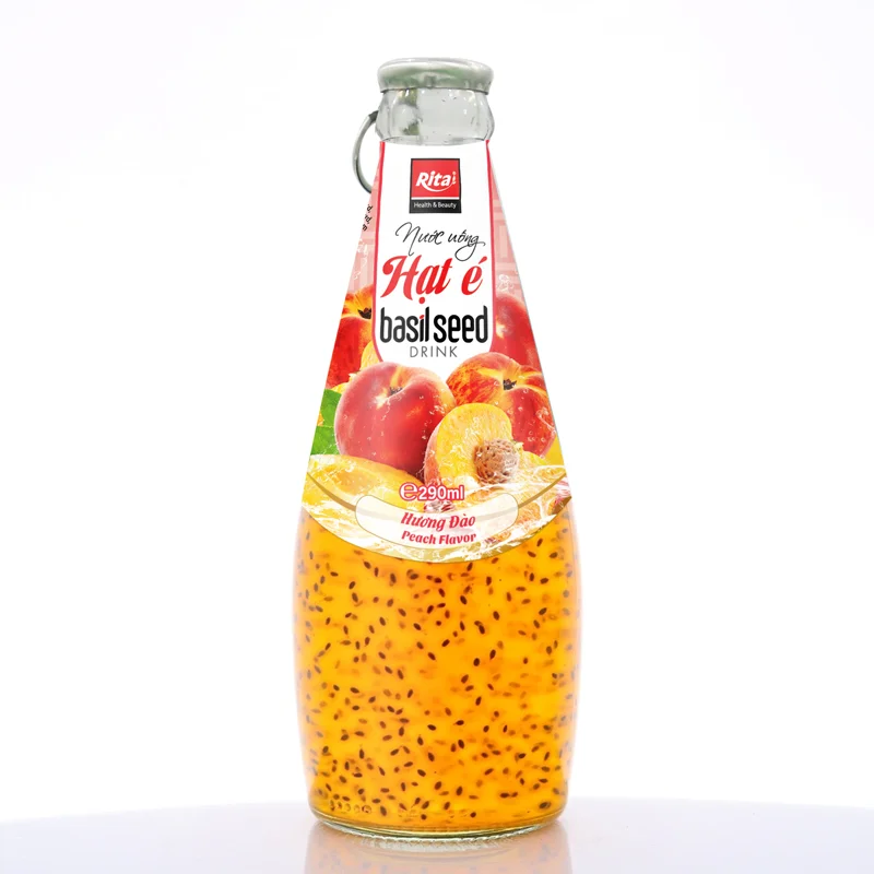 Basil Seed and Fresh Fruit Juice Mixed Flavor Tropical Manufacture Custom Made OEM /Rita  Basil Seed Drink