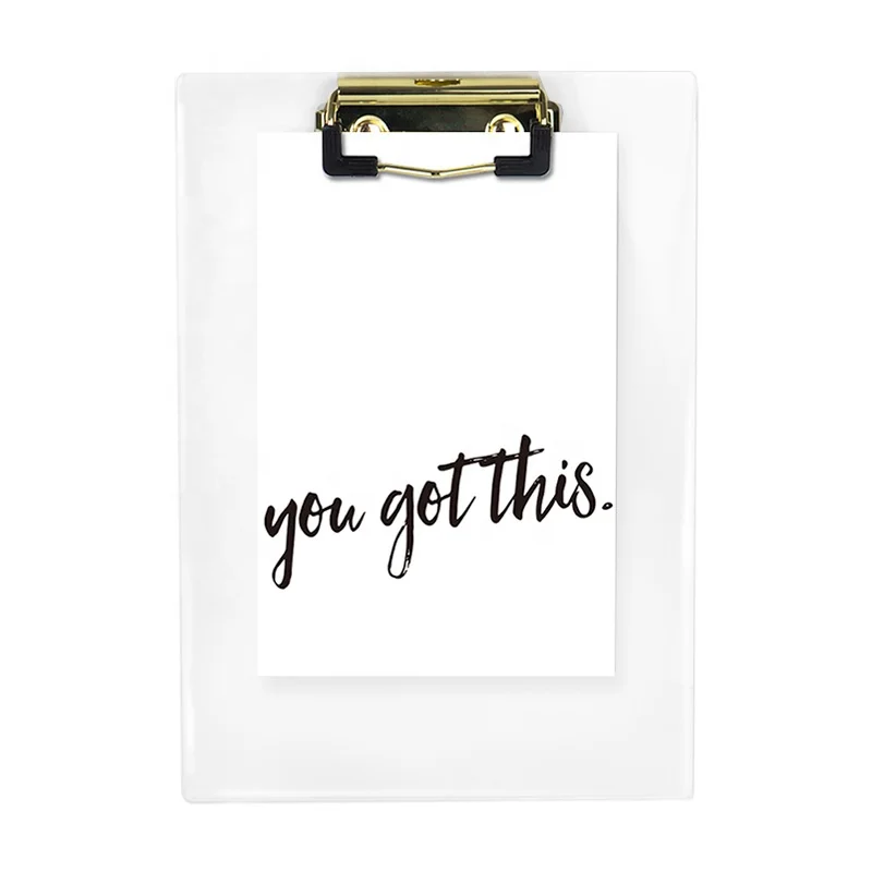 Office Printed Dry Erase Acrylic Metal Clipboards Stationery