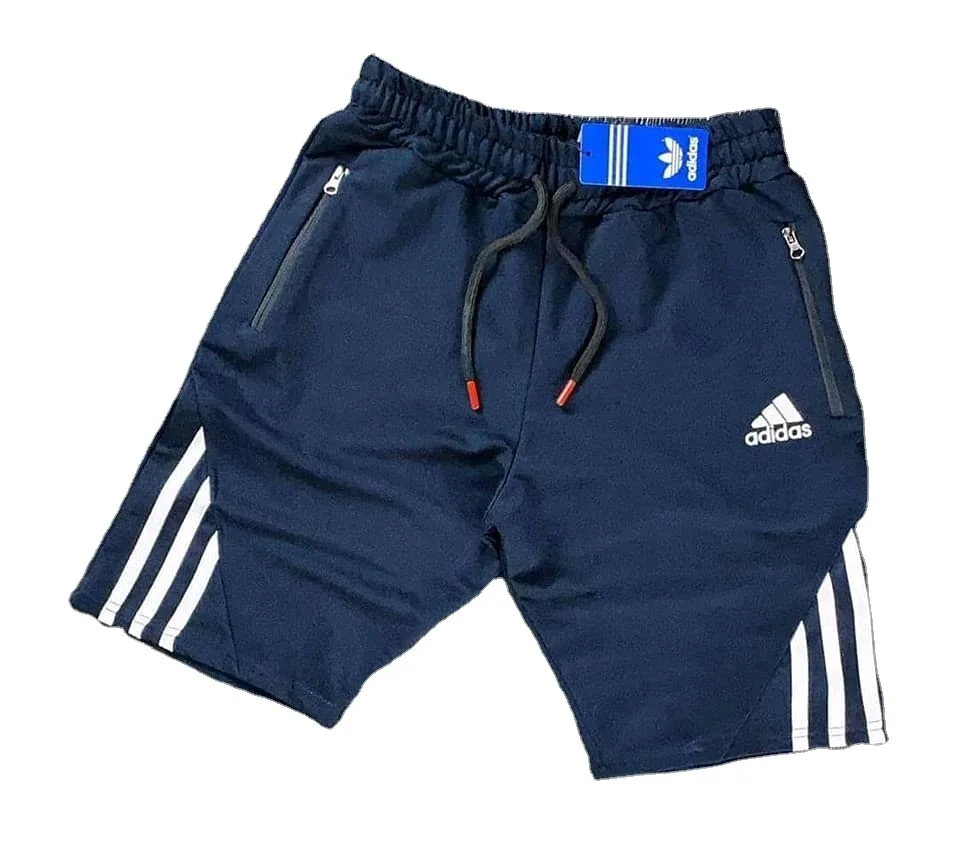 Шорты мужские спортивные с карманами на молнии, Свободные повседневные уличные штаны для фитнеса из хлопка и полиэстера, для бега, на заказ, лето