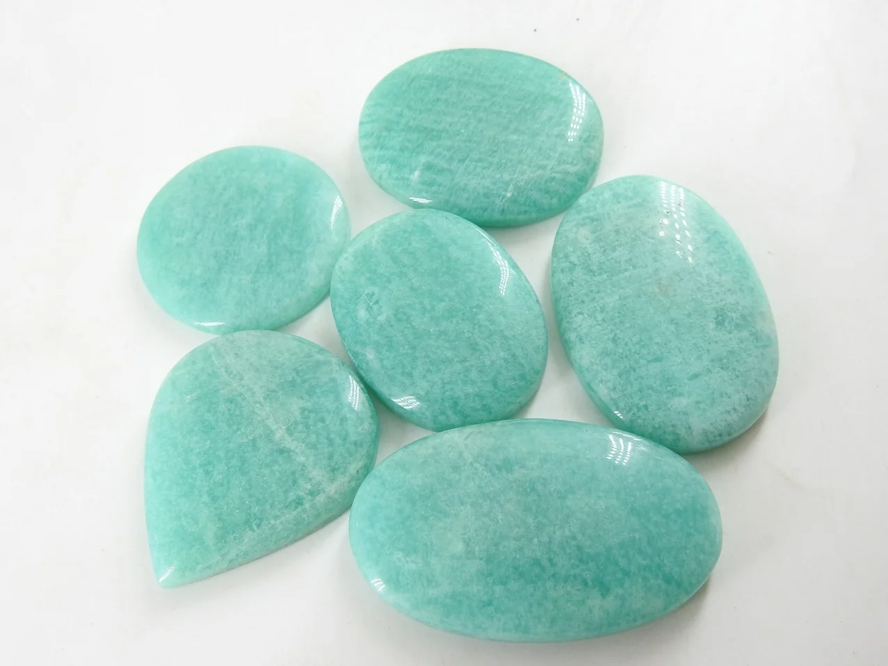 Amazonite Smooth Handmade Loose Cabochons Fancy Natural Green Stone Cabochons/for Making Jewelry/wholesaler/supplies/100%natural