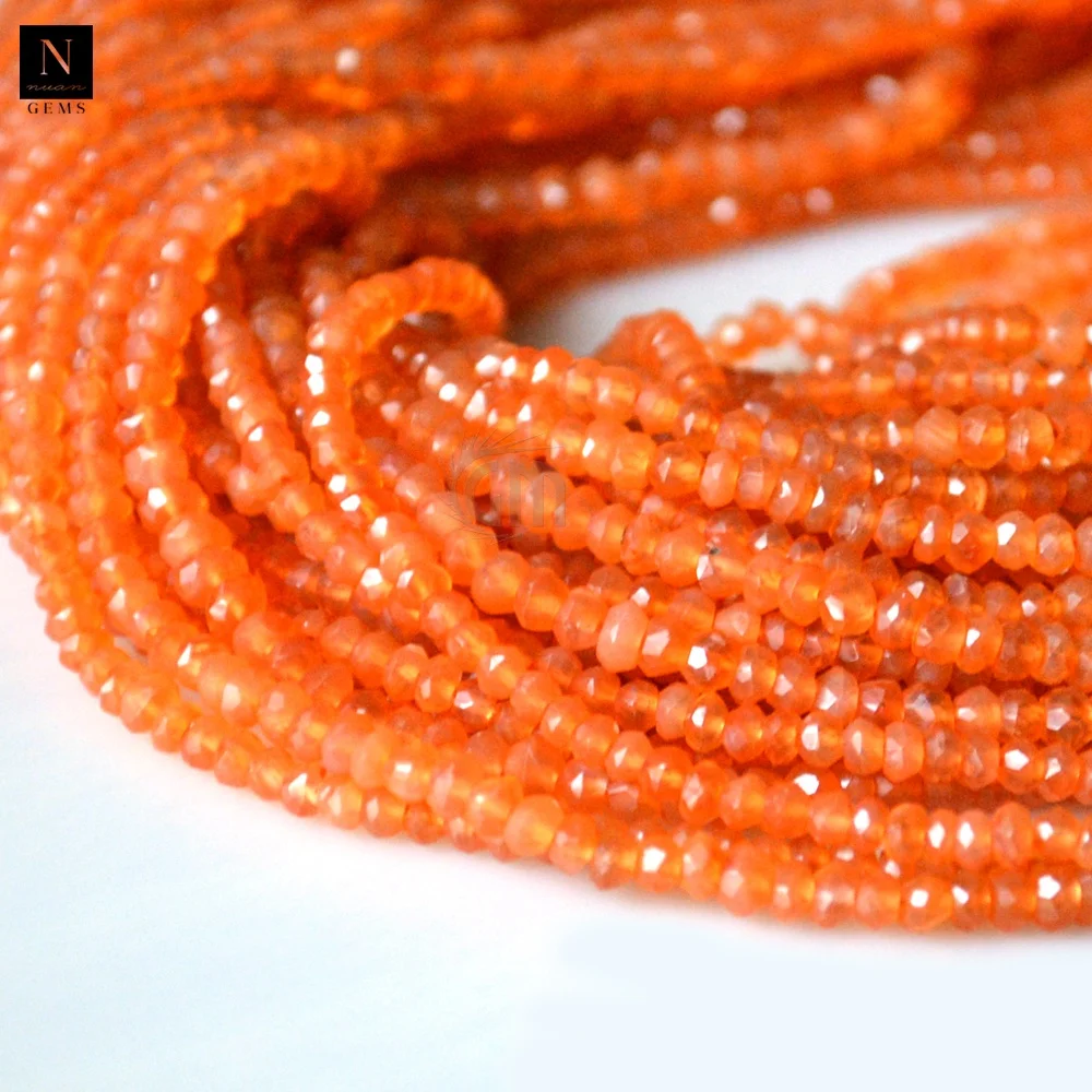 Round Carnelian Gemstone Rondelle Gemstone Beads Wholesale