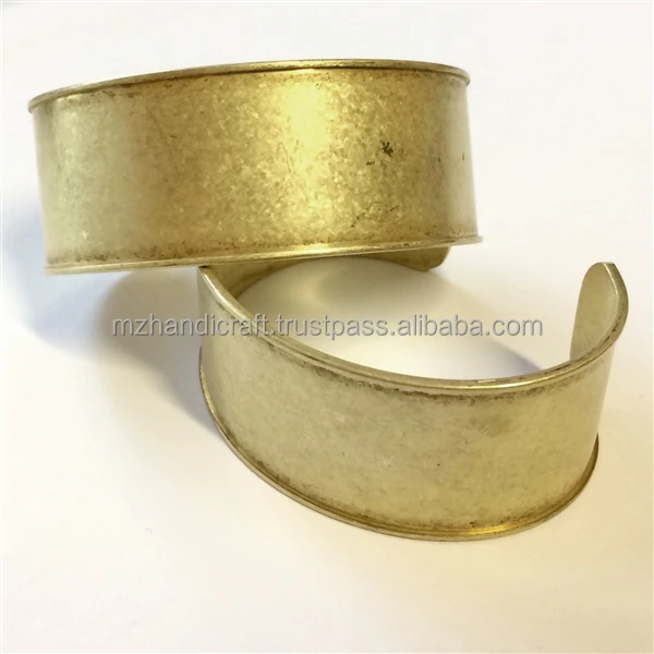 Jewelry wholesale high polished or Brushed finish brass cuff bracelet blanks ,plain bangle for Women