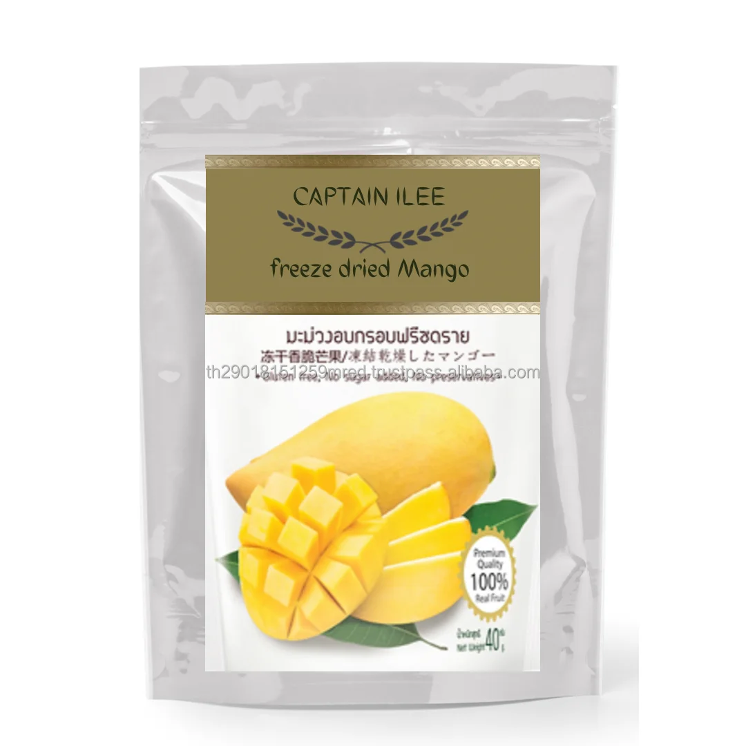 Premium Signature  Freeze Dried Mango Chips Delicious and Classic Fruit  Snack Products  from Thailand  Captain iLee Brand