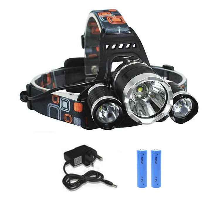 New Aluminium Alloy Lamp Body Headlight Free Angle Adjustment Head Mounted Outdoor Lighting Usb Power Rechargeable 3led Headlamp