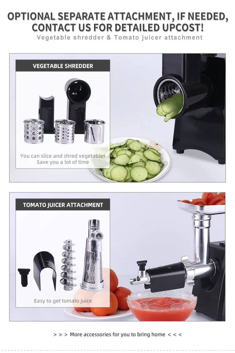 Factory Wholesale Stainless Steel Household Meat Grinder Machine Top Grade Sausage Stuffer Meat Grinders